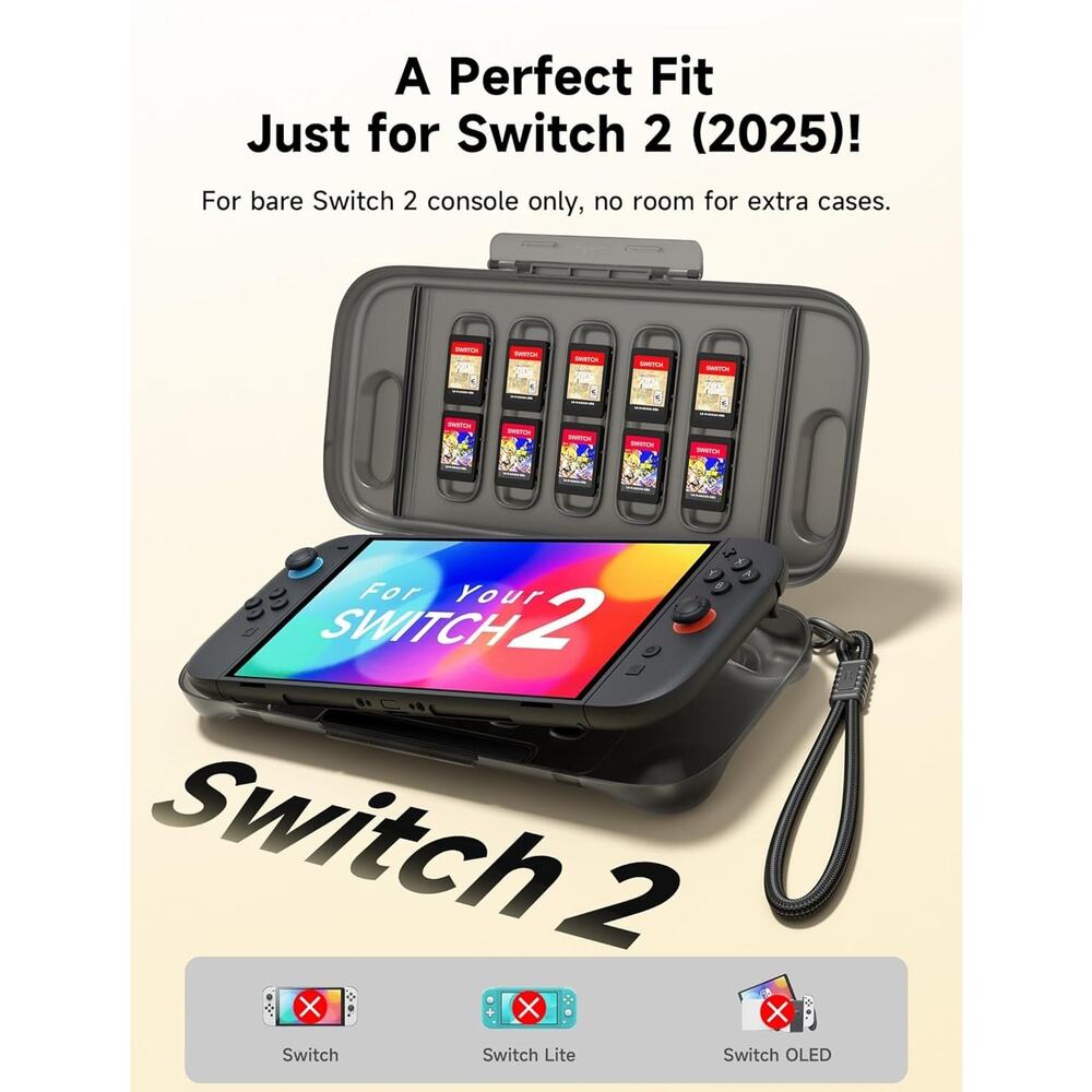 JSAUX Protective Case for Nintendo Switch 2 (2025), Hard Carrying Shell, Slim & - Picture 4 of 5